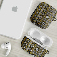 Fiji Masi Tapa Pattern Yellow AirPods Case LT01 - Polynesian Pride