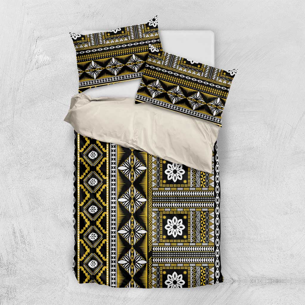 Fiji Masi Tapa Pattern Yellow Bedding Set LT01 US Twin 172cm x 218cm Yellow - Polynesian Pride