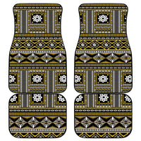 Fiji Masi Tapa Pattern Yellow Car Mats LT01 - Polynesian Pride