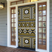 Fiji Masi Tapa Pattern Yellow Door Cover LT01 - Polynesian Pride