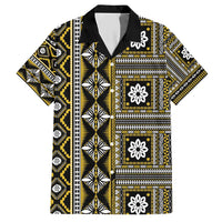 Fiji Masi Tapa Pattern Yellow Hawaiian Shirt LT01 Yellow - Polynesian Pride