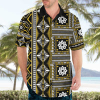 Fiji Masi Tapa Pattern Yellow Hawaiian Shirt LT01 - Polynesian Pride