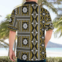 Fiji Masi Tapa Pattern Yellow Hawaiian Shirt LT01 - Polynesian Pride