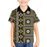 Fiji Masi Tapa Pattern Yellow Hawaiian Shirt LT01 - Polynesian Pride