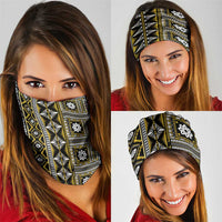 Fiji Masi Tapa Pattern Yellow Neck Gaiter LT01 - Polynesian Pride