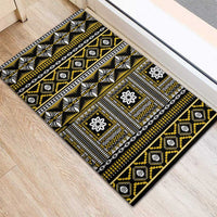Fiji Masi Tapa Pattern Yellow Rubber Doormat LT01 - Polynesian Pride