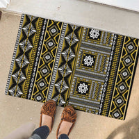 Fiji Masi Tapa Pattern Yellow Rubber Doormat LT01 - Polynesian Pride