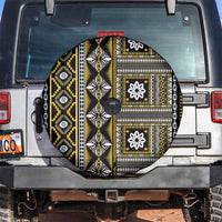 Fiji Masi Tapa Pattern Yellow Spare Tire Cover LT01 Yellow - Polynesian Pride