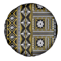 Fiji Masi Tapa Pattern Yellow Spare Tire Cover LT01 - Polynesian Pride
