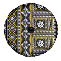 Fiji Masi Tapa Pattern Yellow Spare Tire Cover LT01 - Polynesian Pride