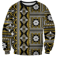 Fiji Masi Tapa Pattern Yellow Sweatshirt LT01 Unisex Yellow - Polynesian Pride