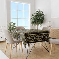 Fiji Masi Tapa Pattern Yellow Tablecloth LT01 - Polynesian Pride