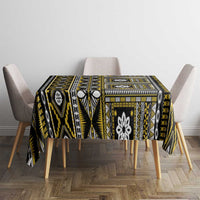 Fiji Masi Tapa Pattern Yellow Tablecloth LT01 - Polynesian Pride