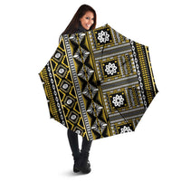 Fiji Masi Tapa Pattern Yellow Umbrella LT01 - Polynesian Pride