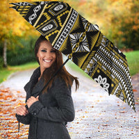 Fiji Masi Tapa Pattern Yellow Umbrella LT01 - Polynesian Pride