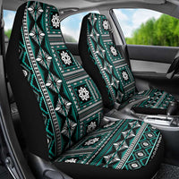 Fiji Masi Tapa Pattern Teal Car Seat Cover LT01 - Polynesian Pride
