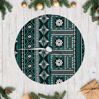 Fiji Masi Tapa Pattern Teal Tree Skirt LT01 Casual Teal - Polynesian Pride