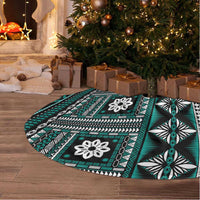 Fiji Masi Tapa Pattern Teal Tree Skirt LT01 - Polynesian Pride