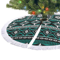 Fiji Masi Tapa Pattern Teal Tree Skirt LT01 - Polynesian Pride