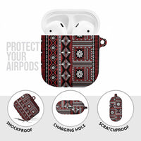 Fiji Masi Tapa Pattern Red AirPods Case LT01 - Polynesian Pride