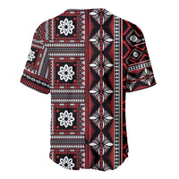 Fiji Masi Tapa Pattern Red Baseball Jersey LT01 - Polynesian Pride