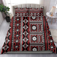 Fiji Masi Tapa Pattern Red Bedding Set LT01 - Polynesian Pride