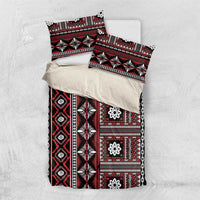 Fiji Masi Tapa Pattern Red Bedding Set LT01 US Twin 172cm x 218cm Red - Polynesian Pride