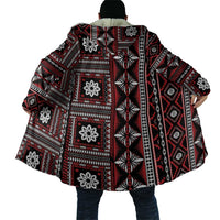 Fiji Masi Tapa Pattern Red Cloak LT01 - Polynesian Pride
