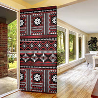 Fiji Masi Tapa Pattern Red Door Cover LT01 - Polynesian Pride