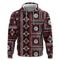 Fiji Masi Tapa Pattern Red Hoodie LT01 Pullover Hoodie Red - Polynesian Pride