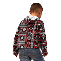 Fiji Masi Tapa Pattern Red Kid Hoodie LT01 - Polynesian Pride