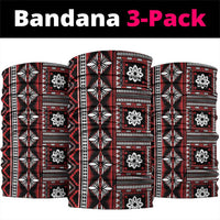 Fiji Masi Tapa Pattern Red Neck Gaiter LT01 package One Size: 25*50cm Red - Polynesian Pride