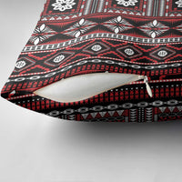 Fiji Masi Tapa Pattern Red Pillow Cover LT01 - Polynesian Pride
