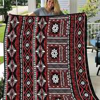 Fiji Masi Tapa Pattern Red Quilt LT01 Red - Polynesian Pride