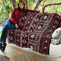 Fiji Masi Tapa Pattern Red Quilt LT01 - Polynesian Pride