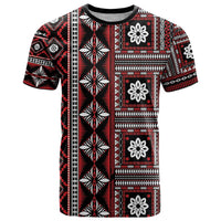 Fiji Masi Tapa Pattern Red T Shirt LT01 Red - Polynesian Pride