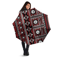 Fiji Masi Tapa Pattern Red Umbrella LT01 - Polynesian Pride