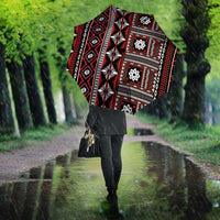 Fiji Masi Tapa Pattern Red Umbrella LT01 - Polynesian Pride