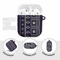 Fiji Masi Tapa Pattern Purple AirPods Case LT01 - Polynesian Pride