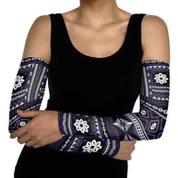 Fiji Masi Tapa Pattern Purple Arm Sleeves LT01 - Polynesian Pride