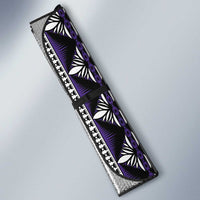 Fiji Masi Tapa Pattern Purple Auto Sun Shade LT01 - Polynesian Pride