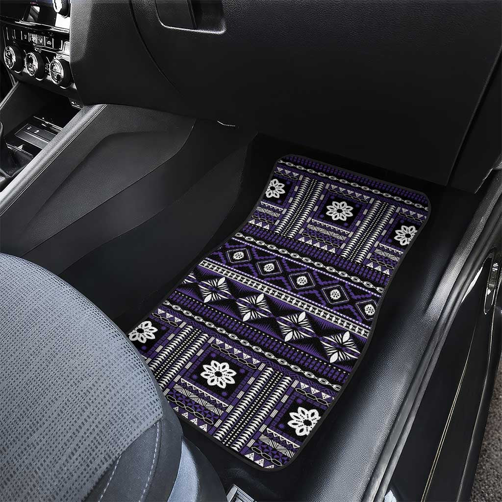 Fiji Masi Tapa Pattern Purple Car Mats LT01 - Polynesian Pride