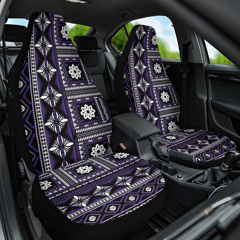 Fiji Masi Tapa Pattern Purple Car Seat Cover LT01 One Size Purple - Polynesian Pride