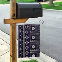Fiji Masi Tapa Pattern Purple Garden Flag LT01 - Polynesian Pride