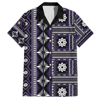 Fiji Masi Tapa Pattern Purple Hawaiian Shirt LT01 Purple - Polynesian Pride