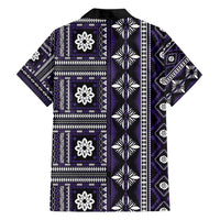 Fiji Masi Tapa Pattern Purple Hawaiian Shirt LT01 - Polynesian Pride
