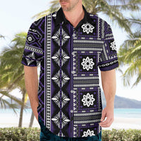 Fiji Masi Tapa Pattern Purple Hawaiian Shirt LT01 - Polynesian Pride
