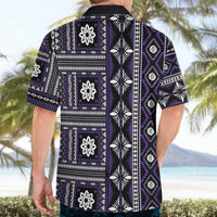 Fiji Masi Tapa Pattern Purple Hawaiian Shirt LT01 - Polynesian Pride