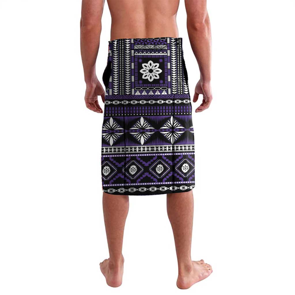 Fiji Masi Tapa Pattern Purple Lavalava LT01 - Polynesian Pride