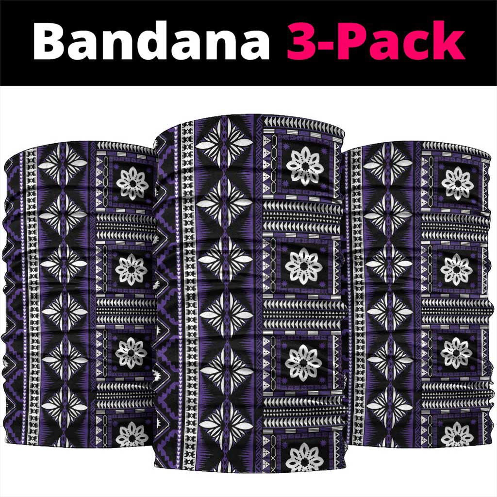Fiji Masi Tapa Pattern Purple Neck Gaiter LT01 package One Size: 25*50cm Purple - Polynesian Pride